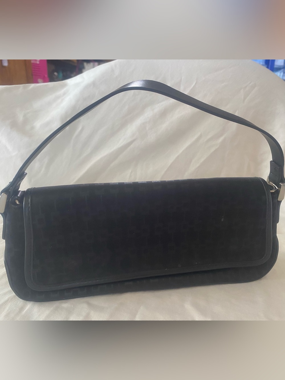 Express Black Shoulder Baguette Y2K Mini Bag Grunge Punk Goth Style